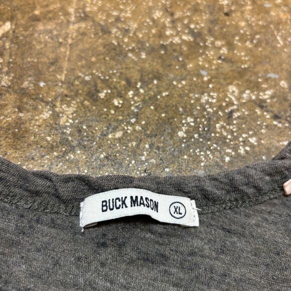 Buck Mason Curved Hem Slub Cotton Short Sleeve T Shirt Men's XL Minimalist - Picture 4 of 9